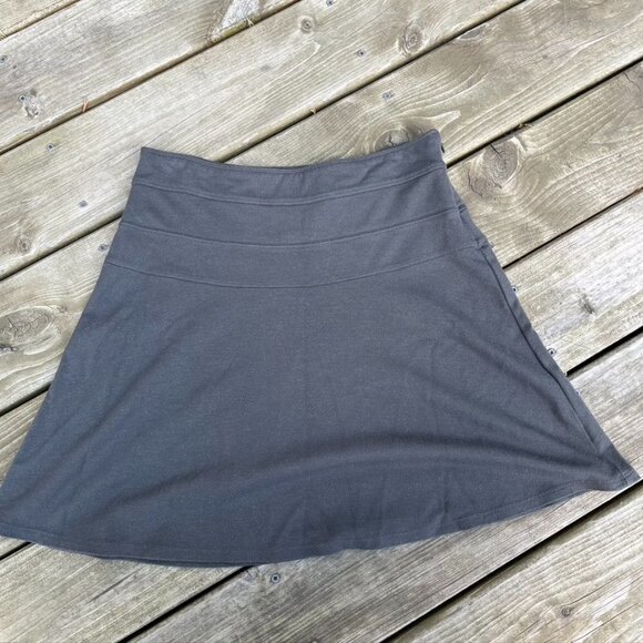 Athleta Ponte Twill skirt a-line green gray side zip Size 8 - Picture 1 of 8